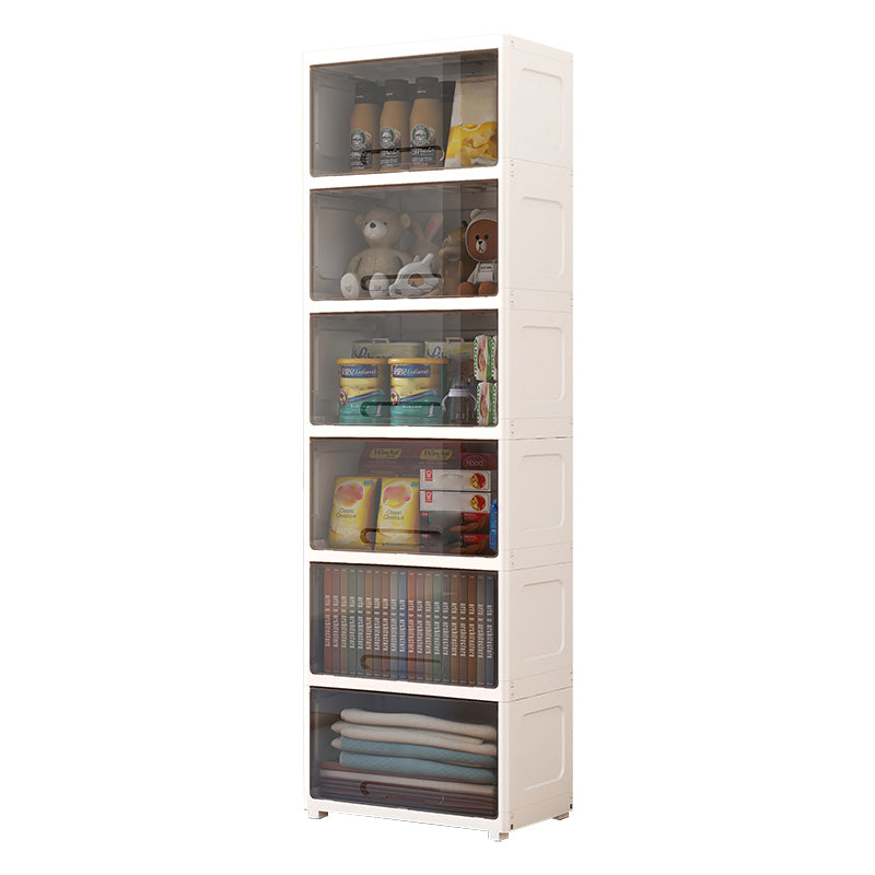 5-Door Storage Cabinet with Legs Contemporary Non-Hanging Armoire