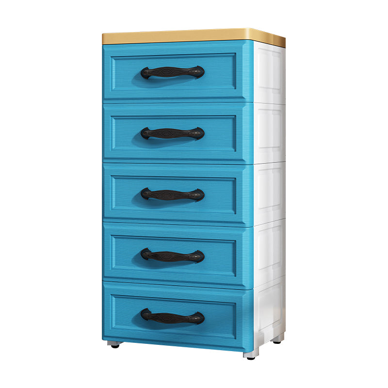 Contemporary Plastic Storage Cabinet Non-Hanging Armoire for Home
