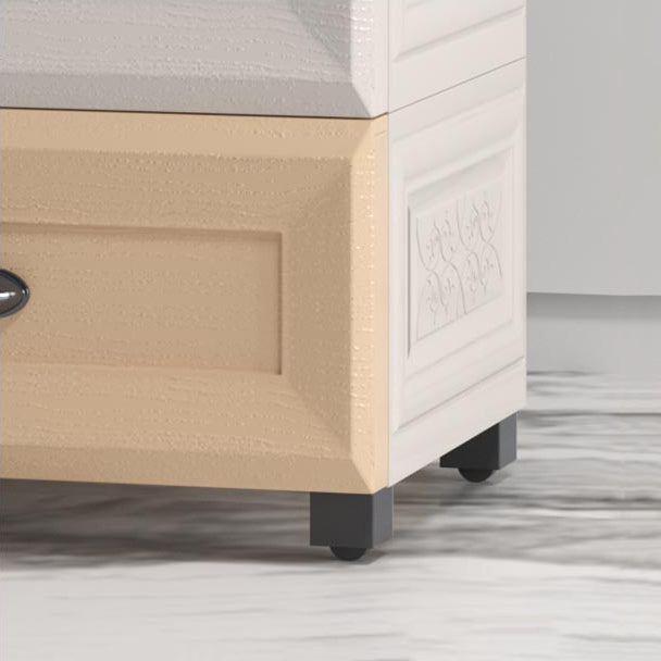 Contemporary Plastic Storage Cabinet Non-Hanging Armoire for Home