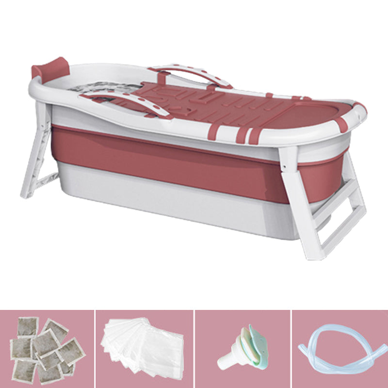 Modern Rectangular Folding Bathtub Freestanding Plastic Soaking for Bathroom