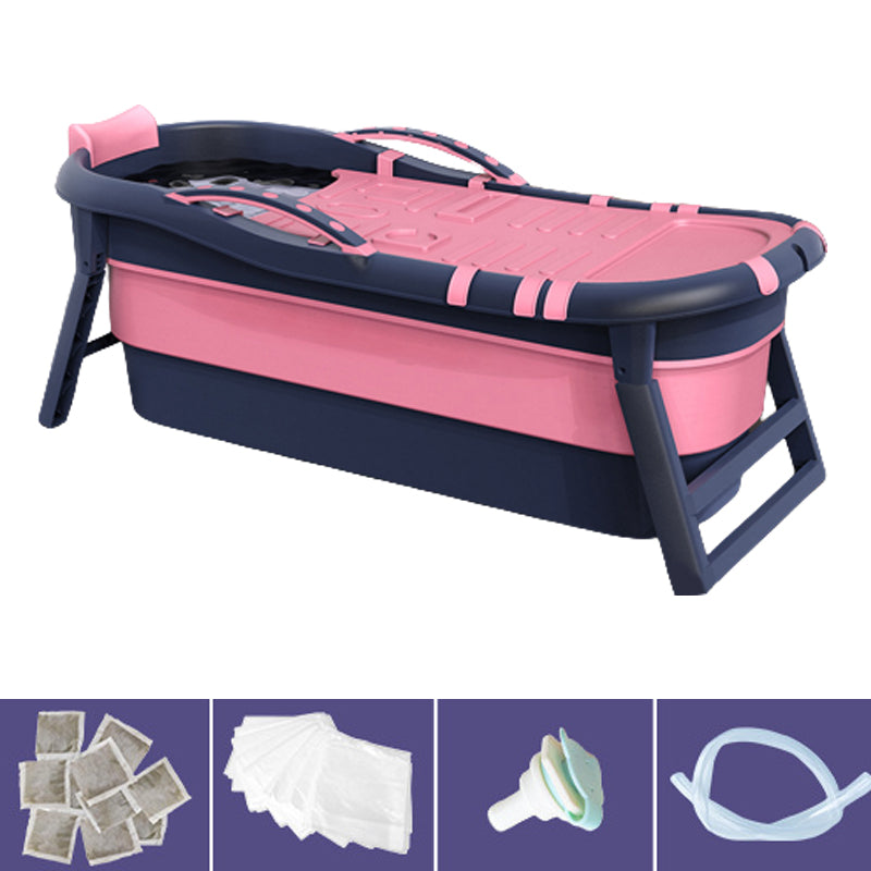 Modern Rectangular Folding Bathtub Freestanding Plastic Soaking for Bathroom