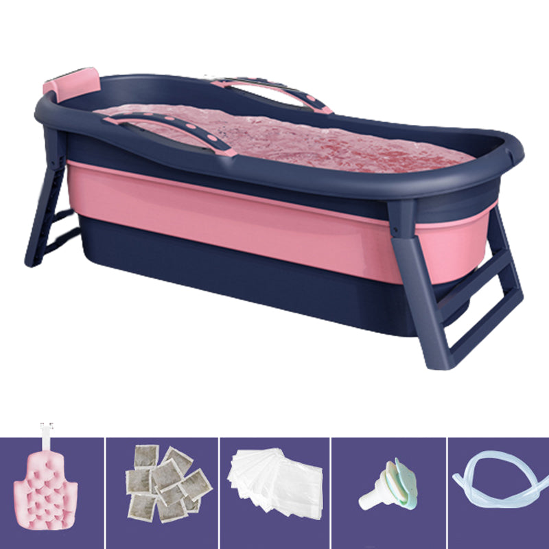 Modern Rectangular Folding Bathtub Freestanding Plastic Soaking for Bathroom
