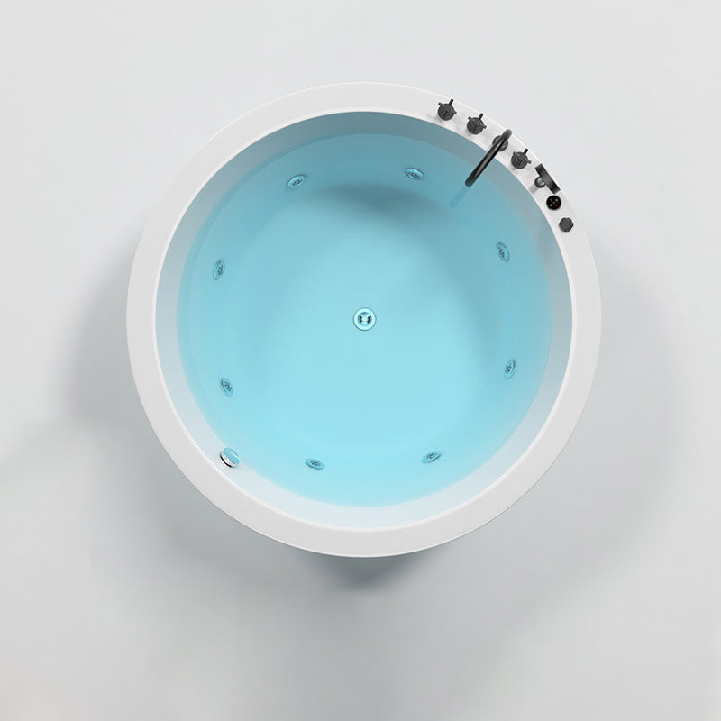 Modern Drop-in Bath Tub Round Acrylic Bathtub for Home and Hotel