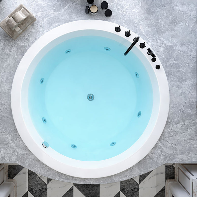 Modern Drop-in Bath Tub Round Acrylic Bathtub for Home and Hotel