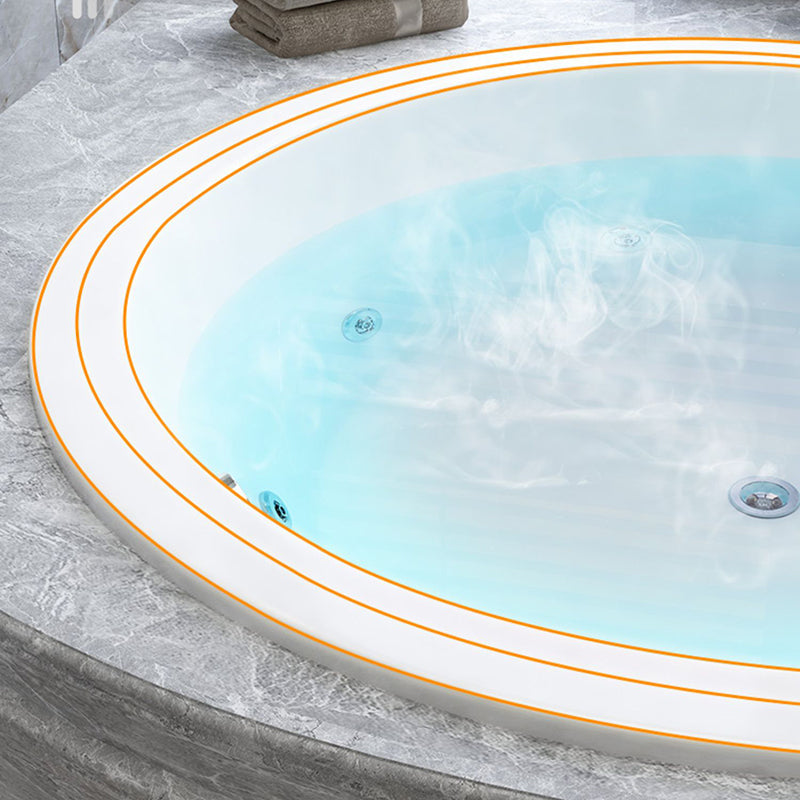 Modern Drop-in Bath Tub Round Acrylic Bathtub for Home and Hotel