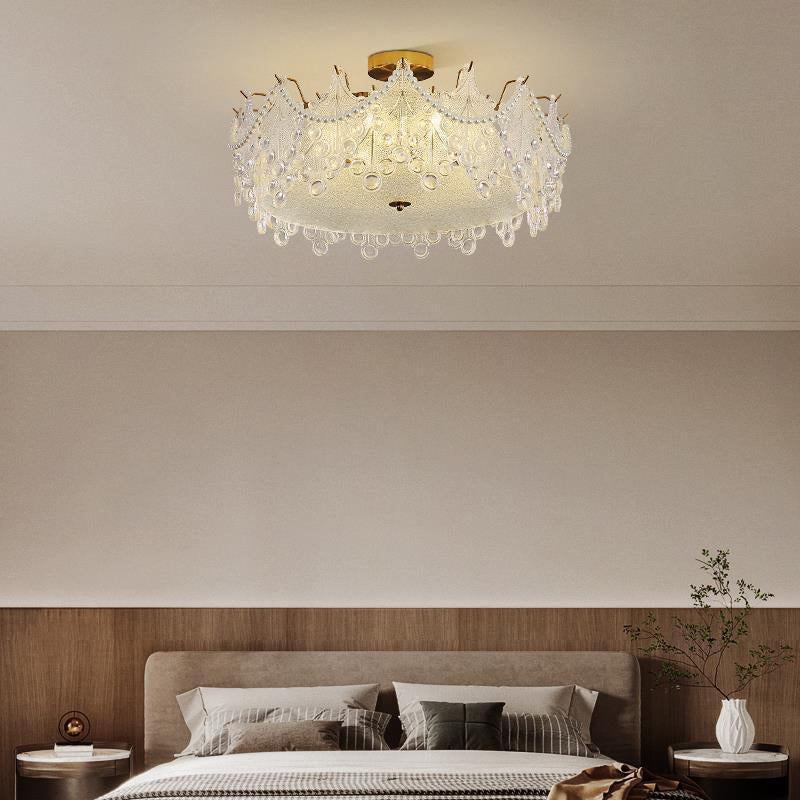 Creative Ceiling Light Contemporary Glass Flush Mount Light Fixture for Sitting Room