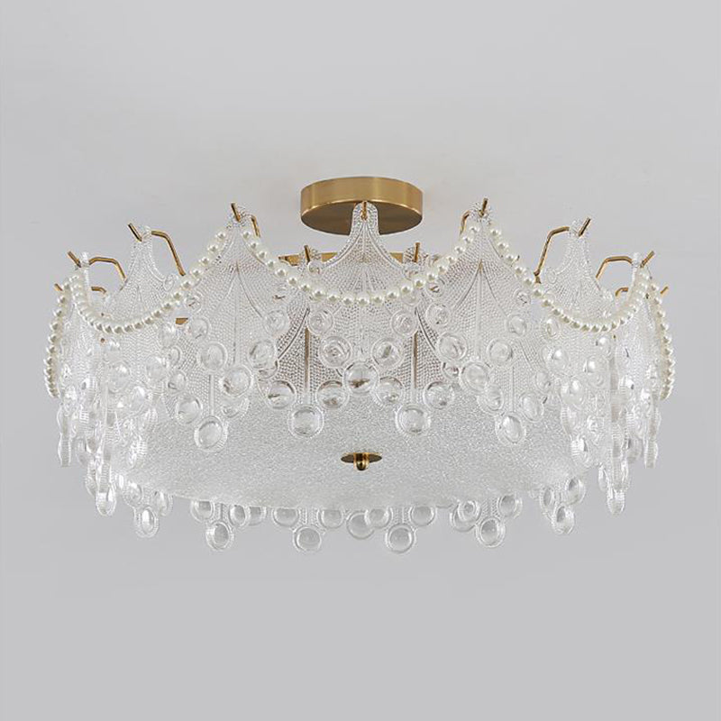 Creative Ceiling Light Contemporary Glass Flush Mount Light Fixture for Sitting Room