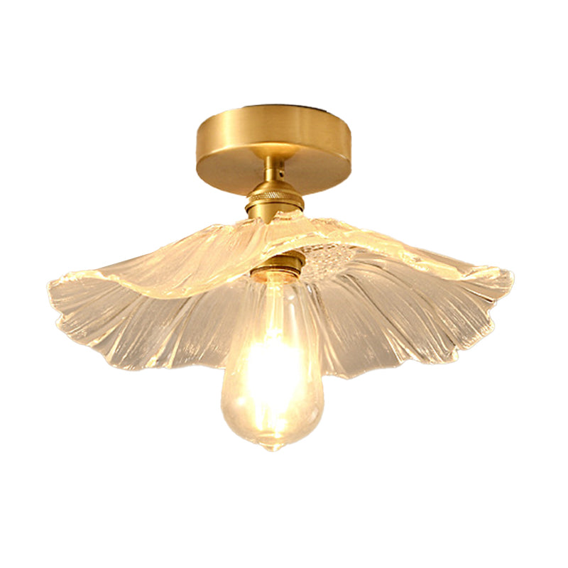 Glass Geometric Flush Mount Lights Contemporary Style 1 Light Flush Mount Fixture