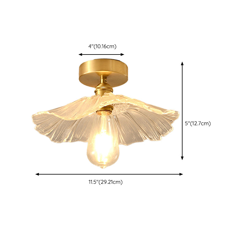 Glass Geometric Flush Mount Lights Contemporary Style 1 Light Flush Mount Fixture