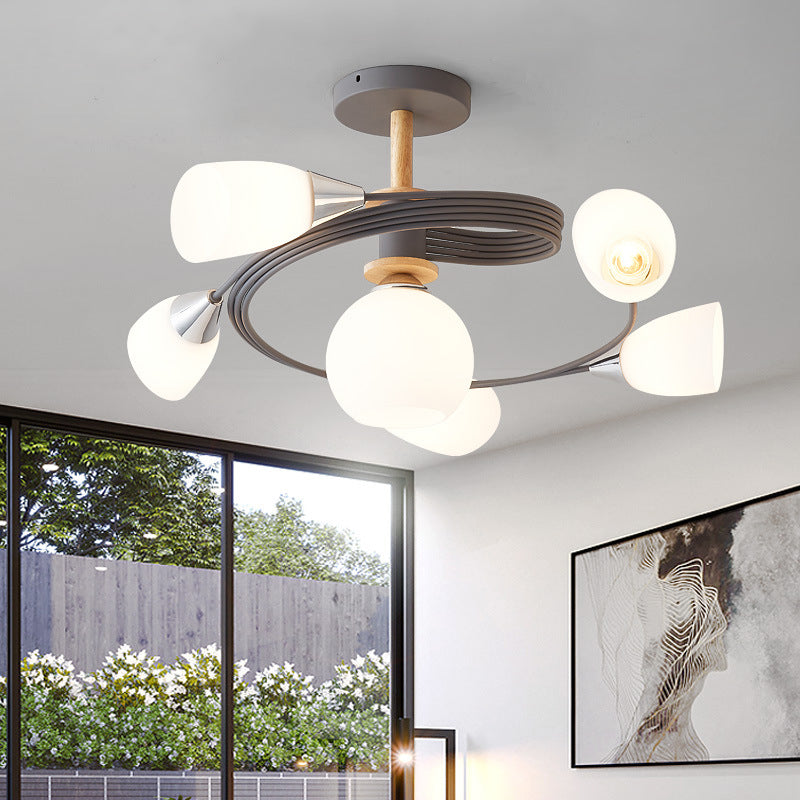 Metal Geometric Flush Mount Lights Contemporary Style Multi Lights Flush Mount Fixture