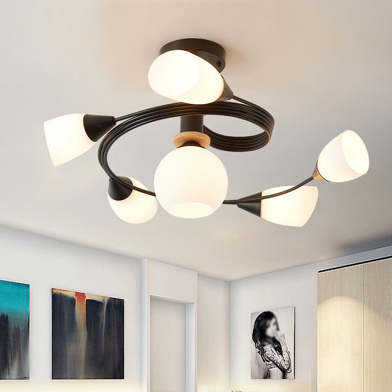 Metal Geometric Flush Mount Lights Contemporary Style Multi Lights Flush Mount Fixture
