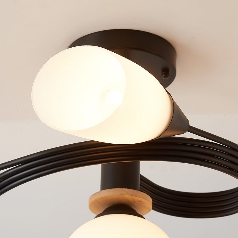 Metal Geometric Flush Mount Lights Contemporary Style Multi Lights Flush Mount Fixture
