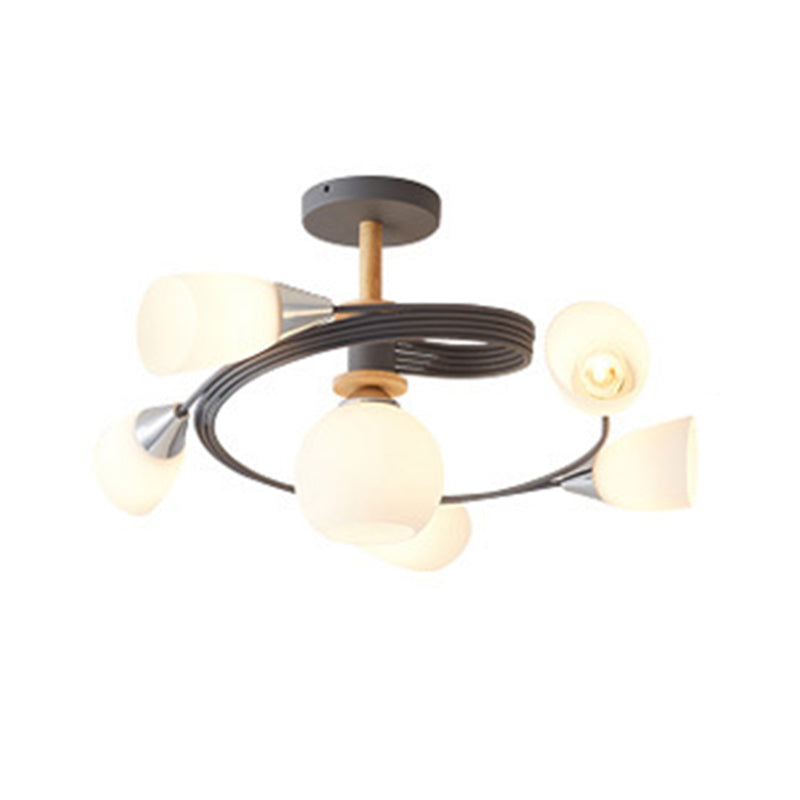 Metal Geometric Flush Mount Lights Contemporary Style Multi Lights Flush Mount Fixture