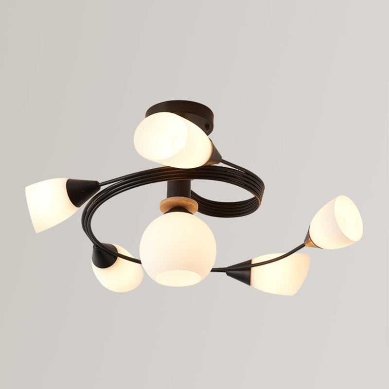 Metal Geometric Flush Mount Lights Contemporary Style Multi Lights Flush Mount Fixture