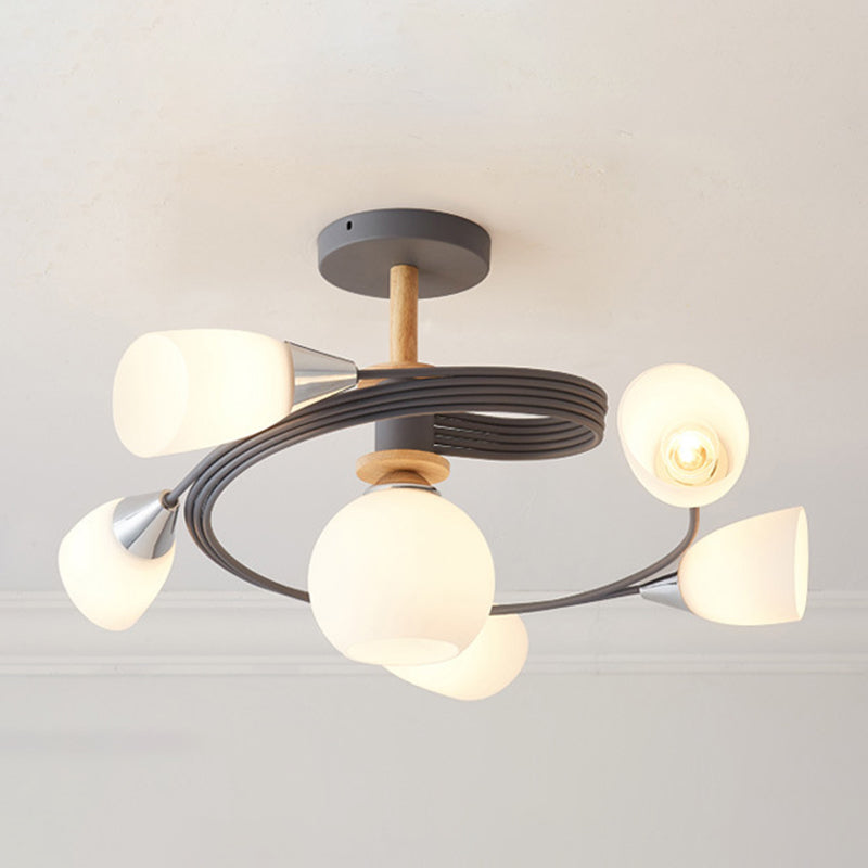 Metal Geometric Flush Mount Lights Contemporary Style Multi Lights Flush Mount Fixture