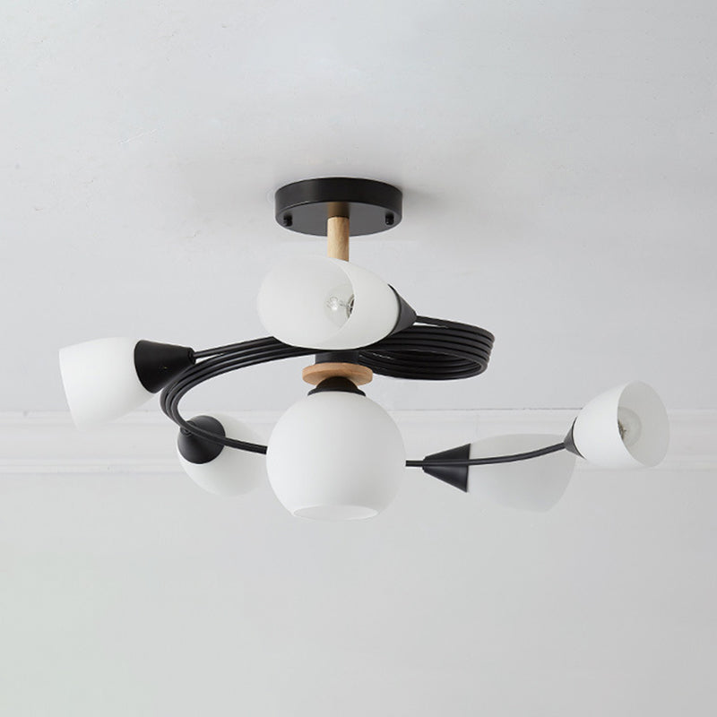 Metal Geometric Flush Mount Lights Contemporary Style Multi Lights Flush Mount Fixture