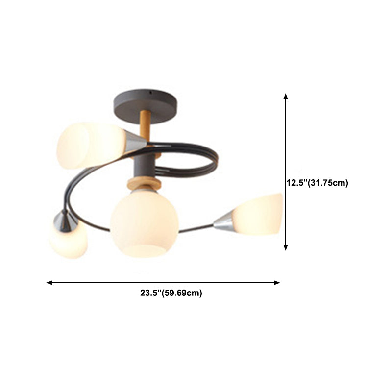 Metal Geometric Flush Mount Lights Contemporary Style Multi Lights Flush Mount Fixture