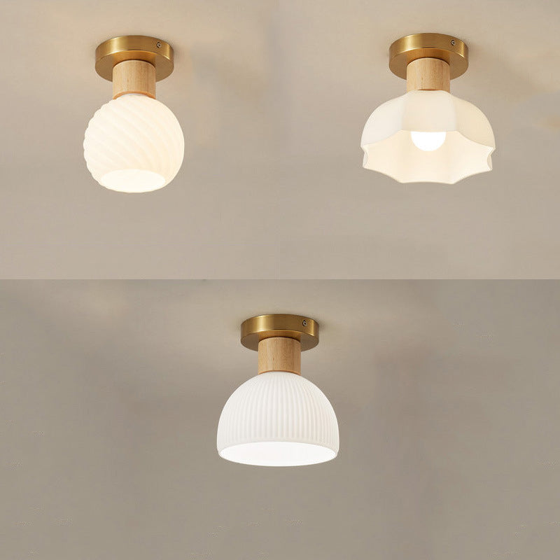 Creative Glass Shade Ceiling Light Contemporary Flush Mount Light Fixture
