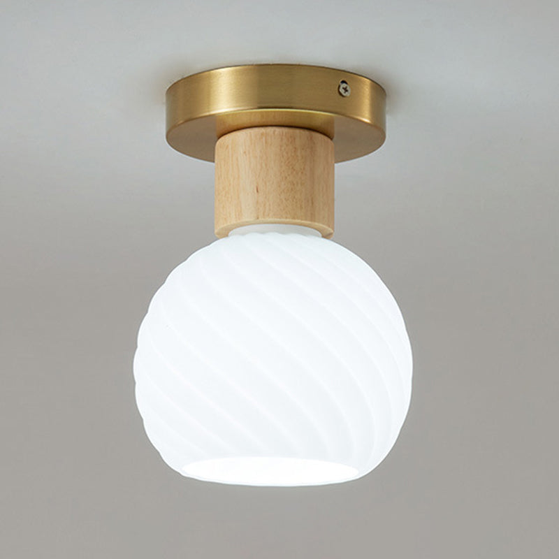 Creative Glass Shade Ceiling Light Contemporary Flush Mount Light Fixture