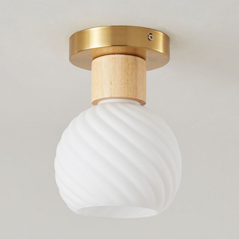 Creative Glass Shade Ceiling Light Contemporary Flush Mount Light Fixture