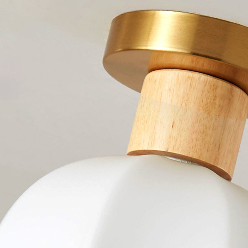 Creative Glass Shade Ceiling Light Contemporary Flush Mount Light Fixture