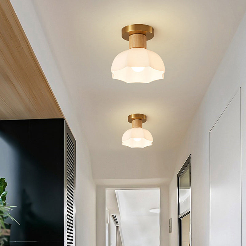 Creative Glass Shade Ceiling Light Contemporary Flush Mount Light Fixture
