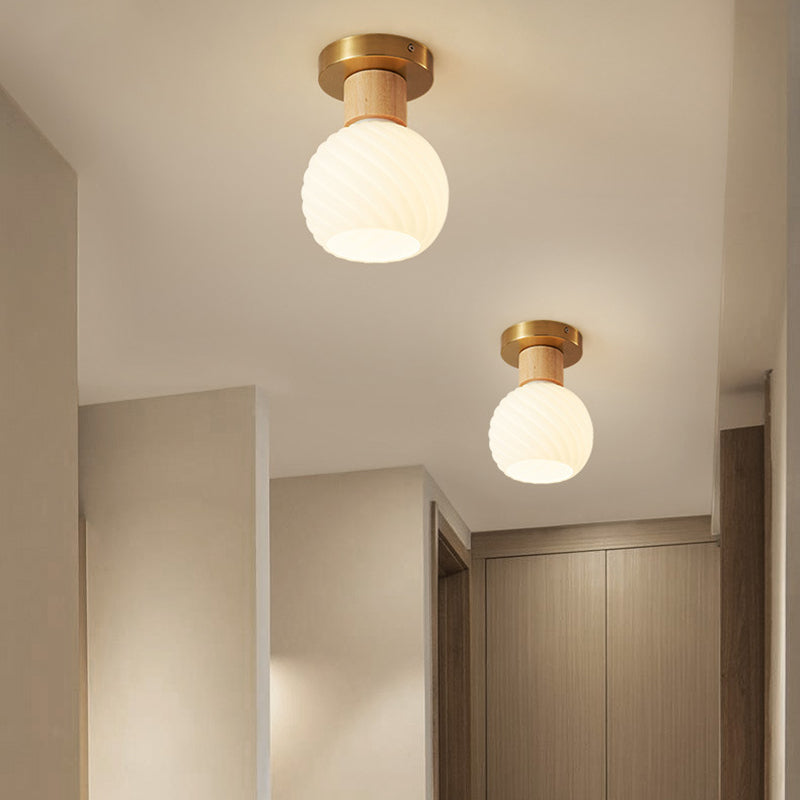 Creative Glass Shade Ceiling Light Contemporary Flush Mount Light Fixture
