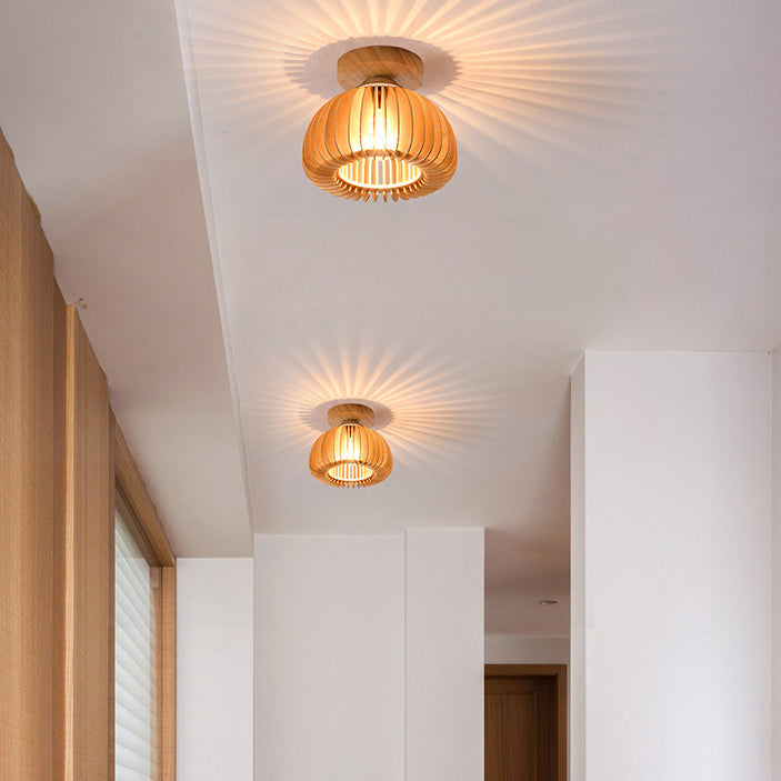 Modern Style Flush Mount Wood Flush Mount Lighting for Dining Room
