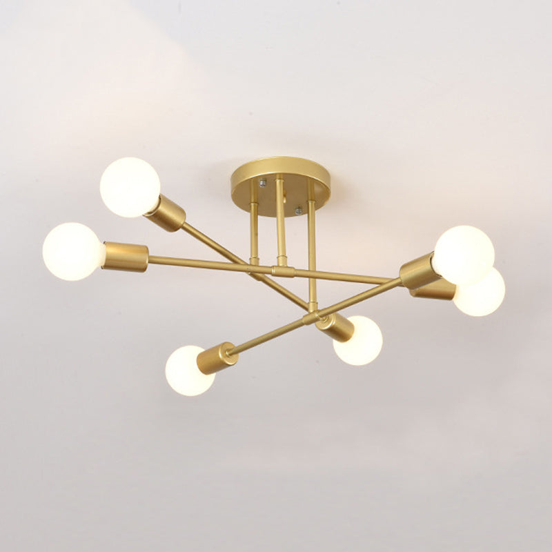Metal Flush Mount Modern Style Flush Mount Lighting for Dining Room