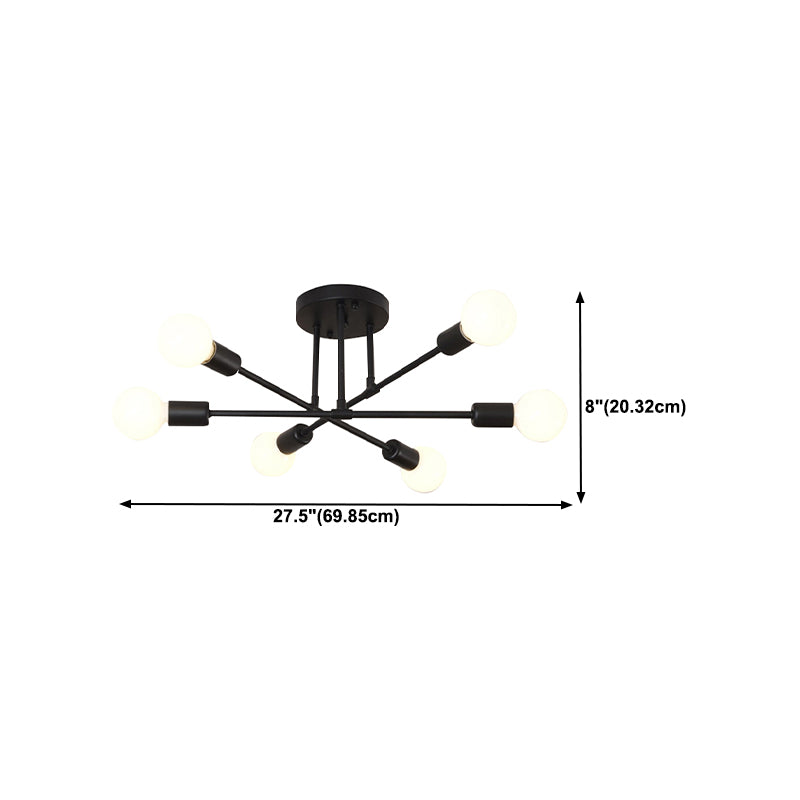 Metal Flush Mount Modern Style Flush Mount Lighting for Dining Room