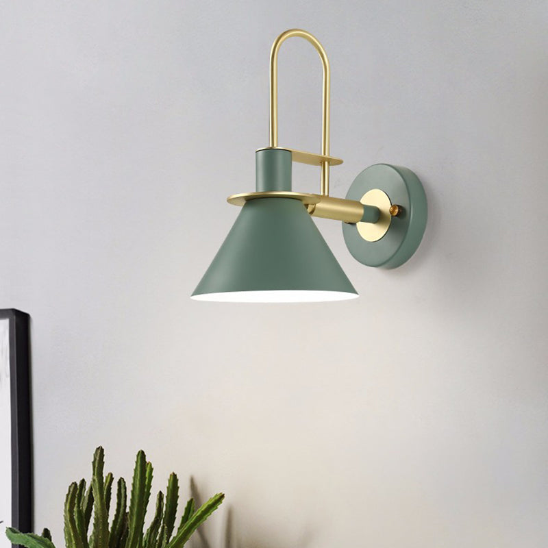 Cone Shape Metal Sconce Light Modern Style Wall Sconce Light for Living Room