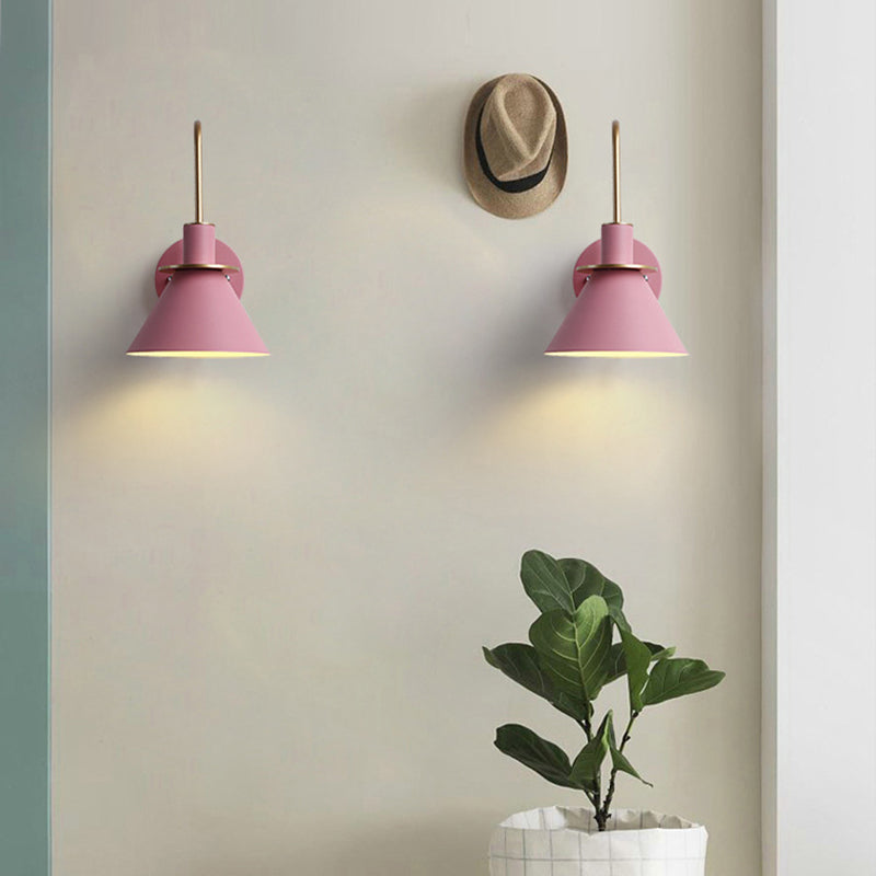 Cone Shape Metal Sconce Light Modern Style Wall Sconce Light for Living Room