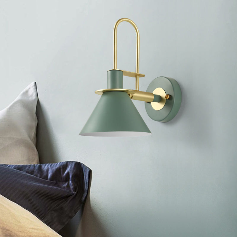 Cone Shape Metal Sconce Light Modern Style Wall Sconce Light for Living Room