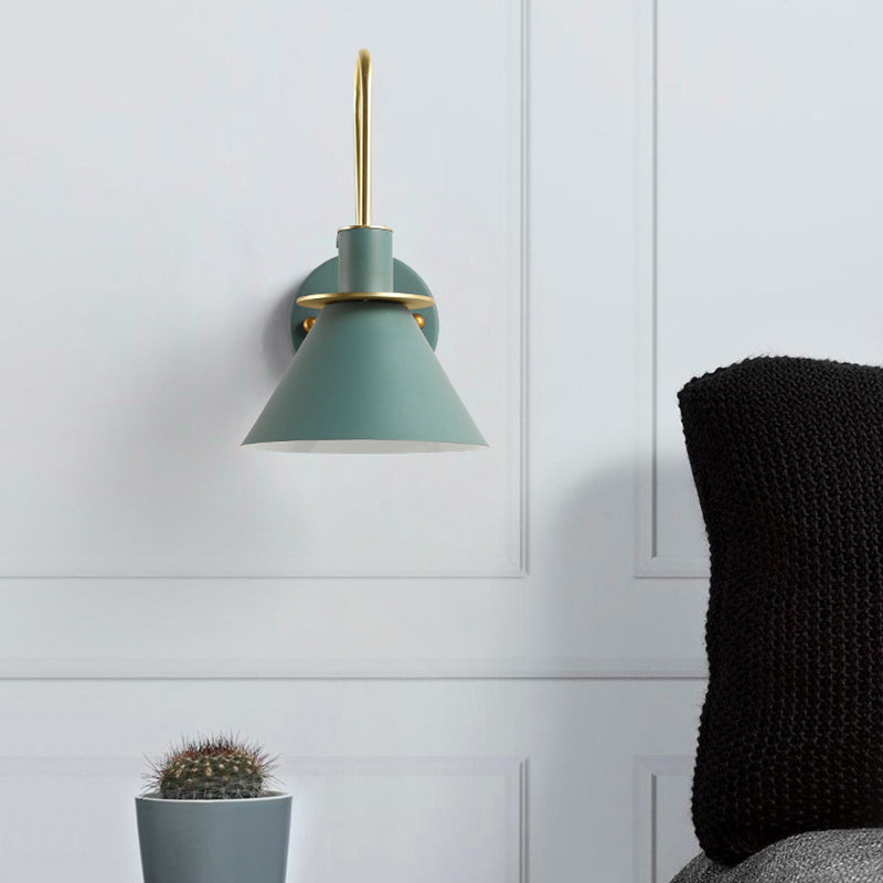 Cone Shape Metal Sconce Light Modern Style Wall Sconce Light for Living Room