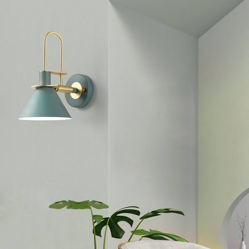 Cone Shape Metal Sconce Light Modern Style Wall Sconce Light for Living Room