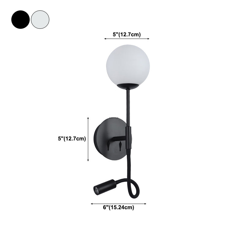Sphere Shape Glass Sconce Light Modern Style Wall Sconce Light for Living Room