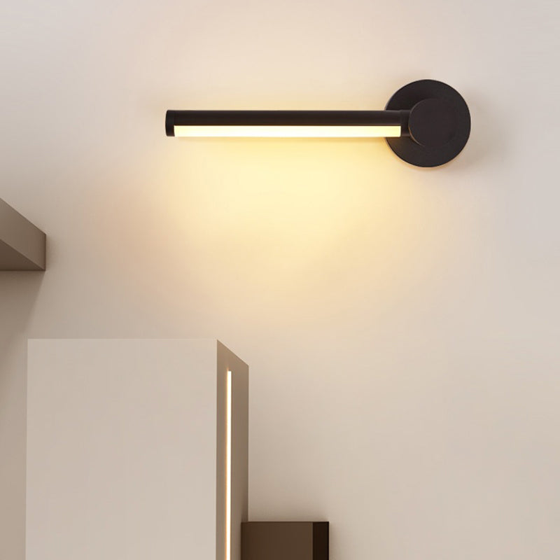 Modern Simple Aluminum Wall Light Strip Shape LED Rotatable Wall Lamp for Living Room