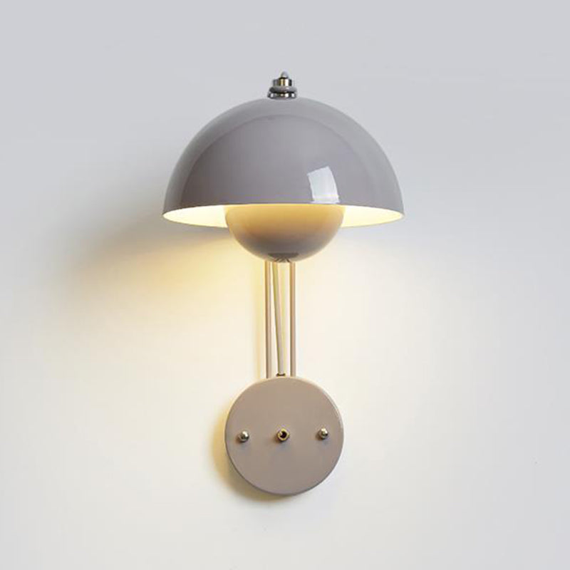 Nordic Style Metal Wall Mount Light Dome Shape Colorful Wall Lamp for Living Room