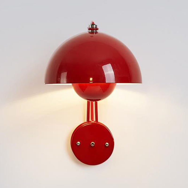 Nordic Style Metal Wall Mount Light Dome Shape Colorful Wall Lamp for Living Room