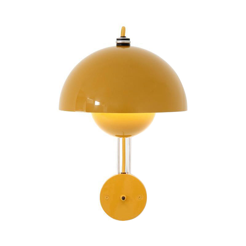 Nordic Style Metal Wall Mount Light Dome Shape Colorful Wall Lamp for Living Room