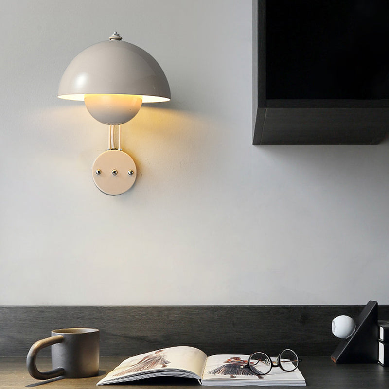 Nordic Style Metal Wall Mount Light Dome Shape Colorful Wall Lamp for Living Room