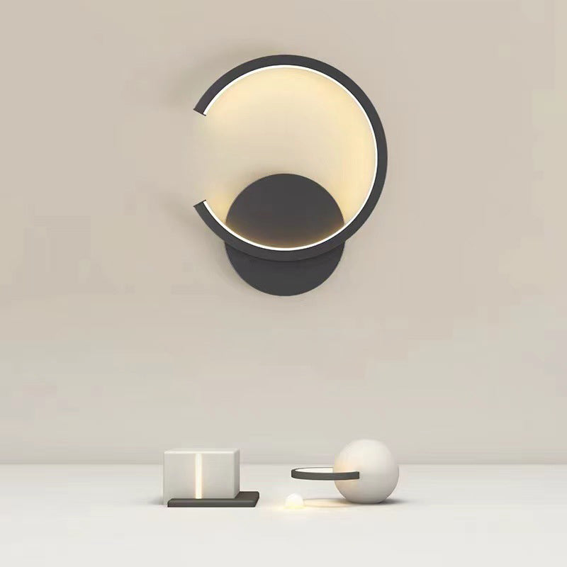 Modern LED Wall Lamp 1-Light Simple Wall Mount Lamp with Acrylic Shade for Bedroom