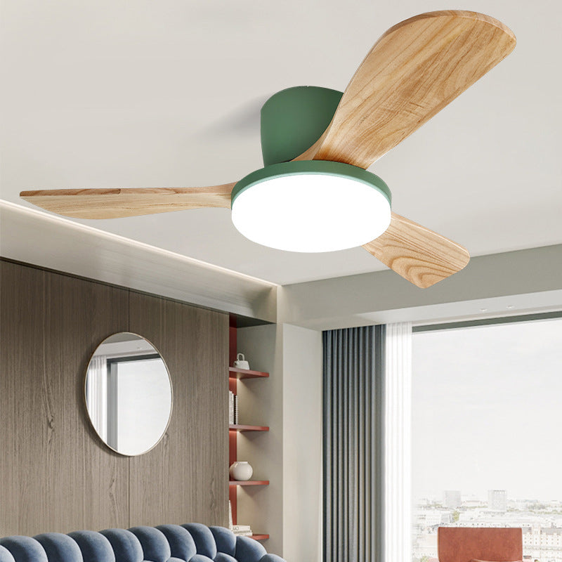 Colorful LED Ceiling Fan Light Fixture Nordic Ceiling Flush Mount for Kids' Room