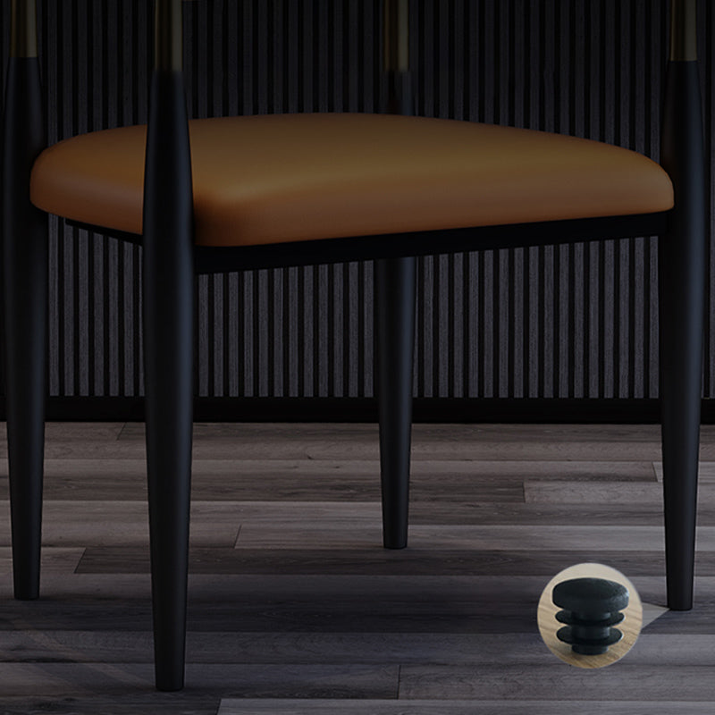 Metallic Finish Side Chair with Arms Metal Industrial Dining Chair