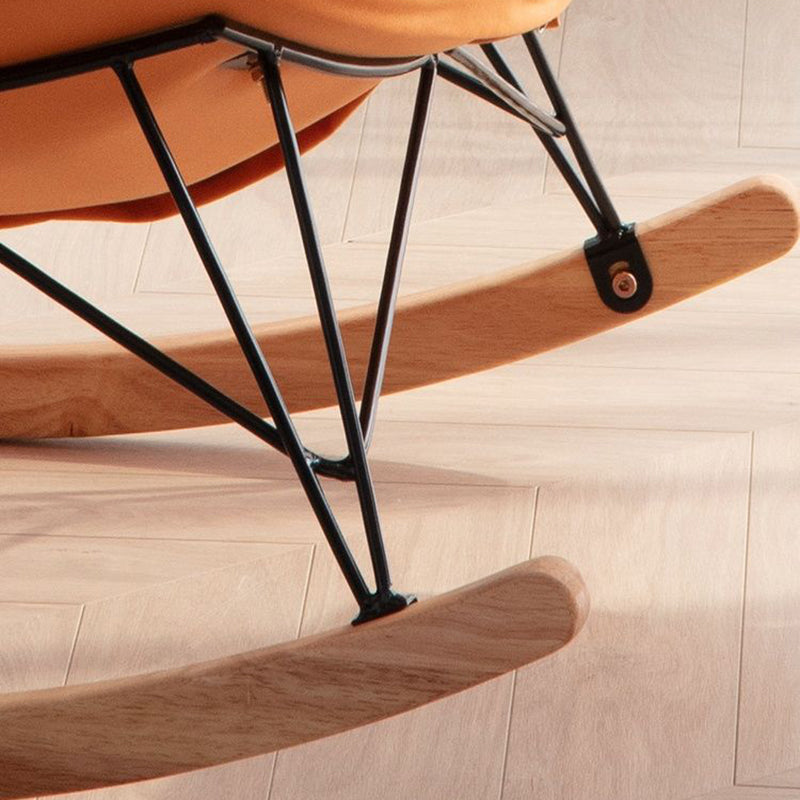 Modern Leather Rocking Chair with Ottoman Rocker Chair for Living Room