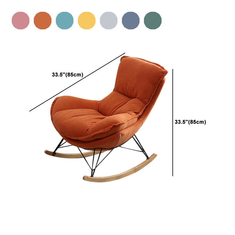 Modern Leather Rocking Chair with Ottoman Rocker Chair for Living Room