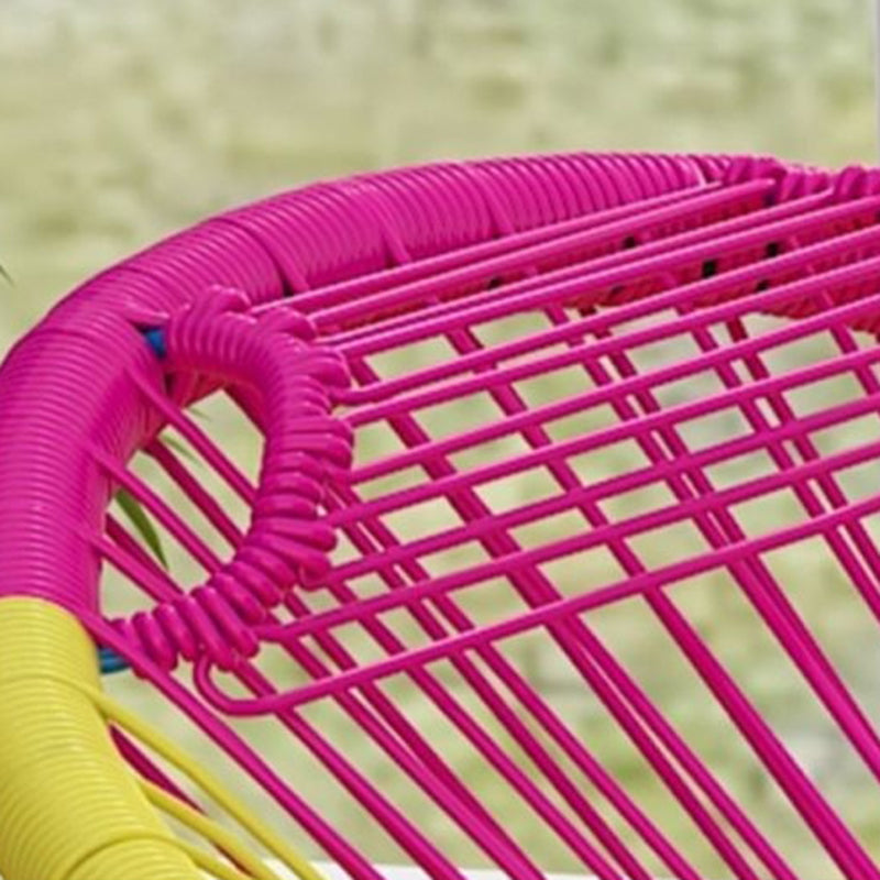 Modern Rocker Wicker Woven Rope Weather-Resistant Rocking Chair