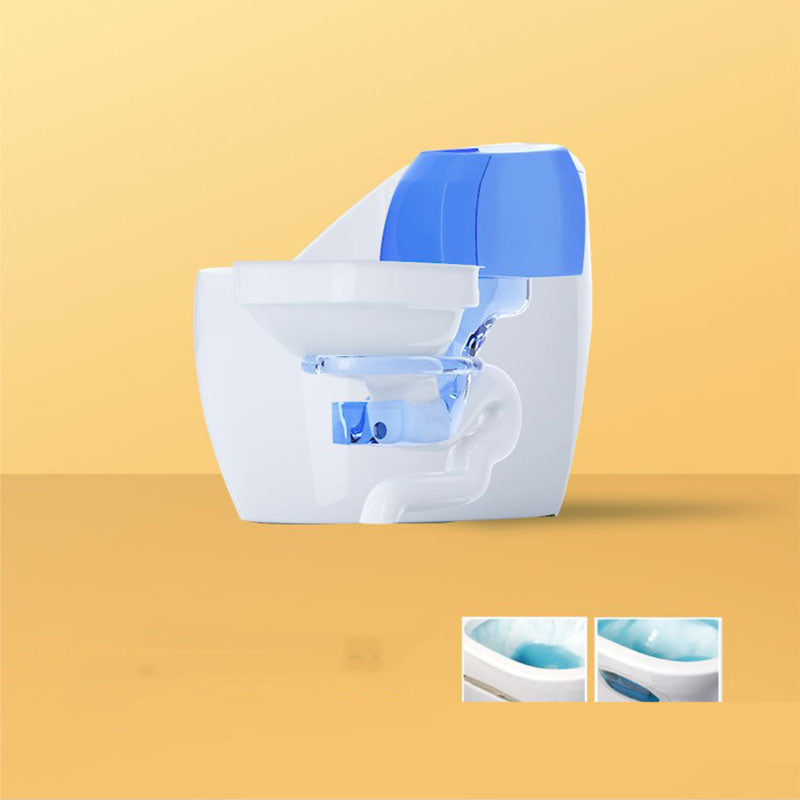 1-Piece Round Toilet Bowl 1.2 GPF Siphon Jet Flush Toilet for Bathroom