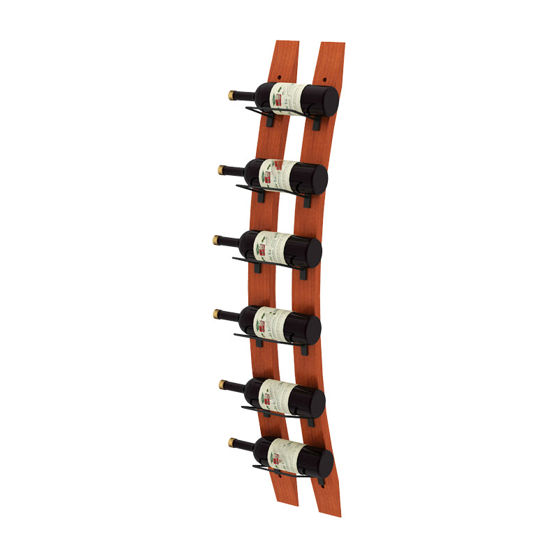 Mid-Century Modern Wine Holder Rack Wall Mounted Pine Wine Shelf