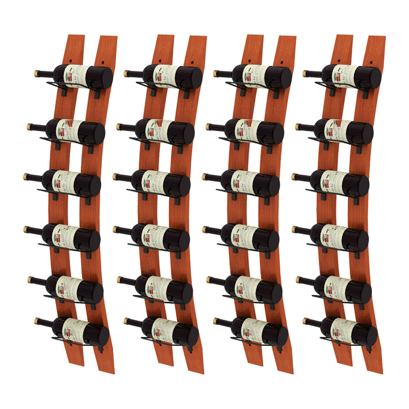 Mid-Century Modern Wine Holder Rack Wall Mounted Pine Wine Shelf